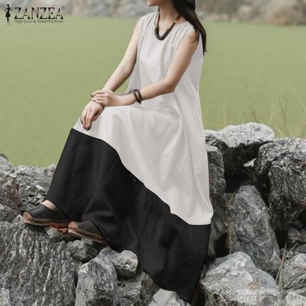 casual dresses fashion patchwork maxi dress women's summer sundress 2021 zanzea sleeveless tank vestidos female o neck robe oversized, Black;gray
casual dresses fashion patchwork maxi dress women's summer sundress 2021 zanzea sleeveless tank vestidos female o neck robe oversized, Black;gray