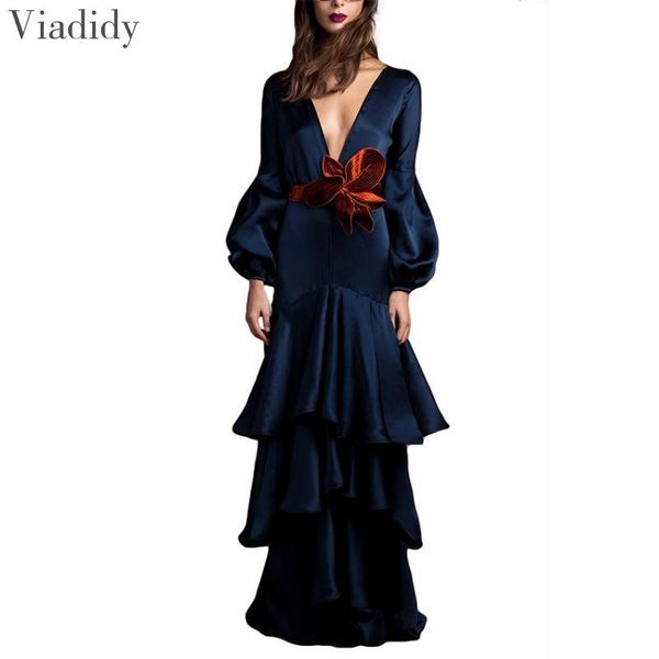 casual dresses women temperament elegant solid color dress deep v neck lantern sleeve party ruffles long maxi, Black;gray
casual dresses women temperament elegant solid color dress deep v neck lantern sleeve party ruffles long maxi, Black;gray