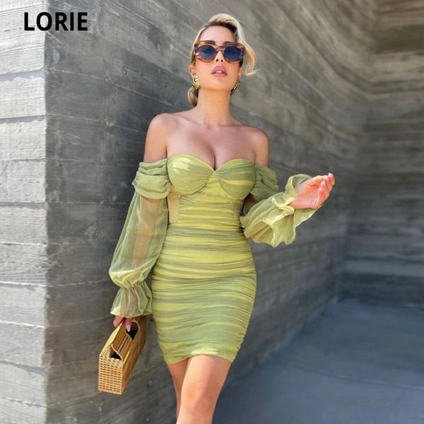 party dresses lorie 2021 grass green organza short prom fashion puff sleeves pleat sweetheart above knee length formal gown, White;black
party dresses lorie 2021 grass green organza short prom fashion puff sleeves pleat sweetheart above knee length formal gown, White;black
