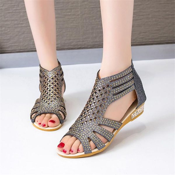 sandals bling summer women hollow out flat female shoes anti-slip open toe ladies outdoor beach, Black
sandals bling summer women hollow out flat female shoes anti-slip open toe ladies outdoor beach, Black
