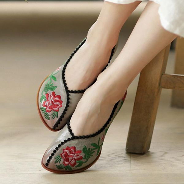 dress shoes birkuir retro women thick heel embroider handmade soft round toe genuine leather loafers leisure ladies, Black
dress shoes birkuir retro women thick heel embroider handmade soft round toe genuine leather loafers leisure ladies, Black