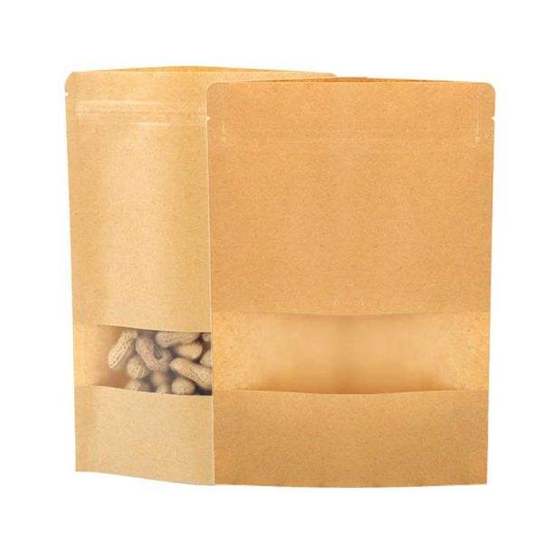gift wrap 50 pcs kraft paper self standing bag moisture-proof tea sealed scrub feeling window dried fruit pouch
gift wrap 50 pcs kraft paper self standing bag moisture-proof tea sealed scrub feeling window dried fruit pouch