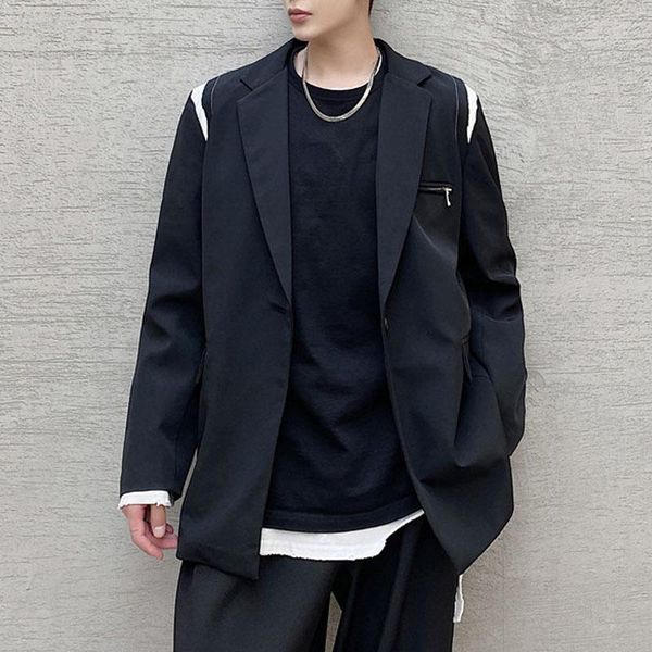 men's suits & blazers blazer men streetwear hip hop fashion loose casual suit jacket women trend chic oversize coat man, White;black
men's suits & blazers blazer men streetwear hip hop fashion loose casual suit jacket women trend chic oversize coat man, White;black
