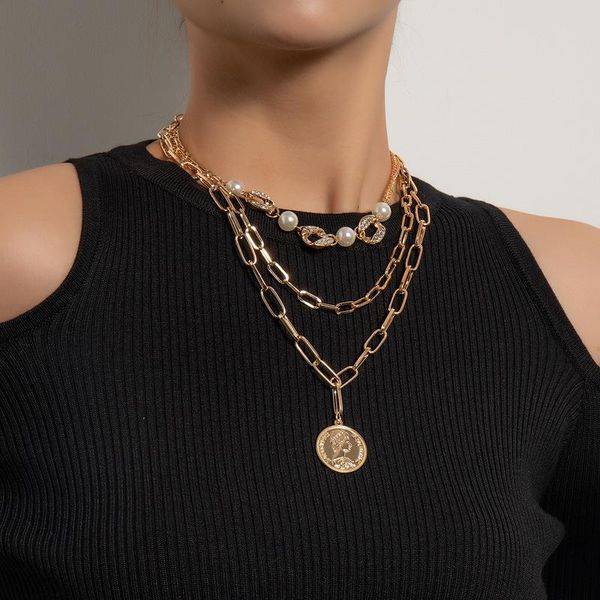 pendant necklaces vintage punk multilayer pearl choker portrait coin chain necklace for women gold silver color collar party jewelry gift
pendant necklaces vintage punk multilayer pearl choker portrait coin chain necklace for women gold silver color collar party jewelry gift