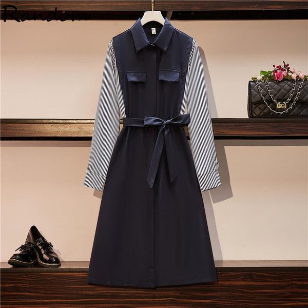 casual dresses women 2021 srtipe elegant office shirt a line dress long sleeve turndown collar midi with belt plus size work cloth, Black;gray
casual dresses women 2021 srtipe elegant office shirt a line dress long sleeve turndown collar midi with belt plus size work cloth, Black;gray