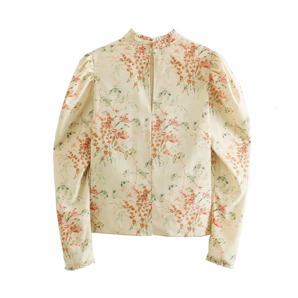 t shirt vintage women long stand collar flower print t-shirt fashion puff sleeve chic female, White
t shirt vintage women long stand collar flower print t-shirt fashion puff sleeve chic female, White