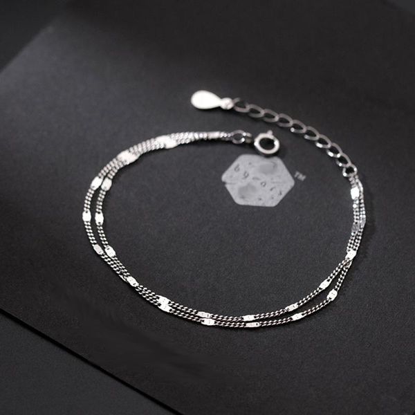 link, chain fashion fresh double minimalist style bracelet feminine handmade jewelry, Black
link, chain fashion fresh double minimalist style bracelet feminine handmade jewelry, Black