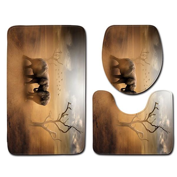 carpets 3d elephant bathroom toilet three-piece floor mat door carpet durable cover shower set
carpets 3d elephant bathroom toilet three-piece floor mat door carpet durable cover shower set