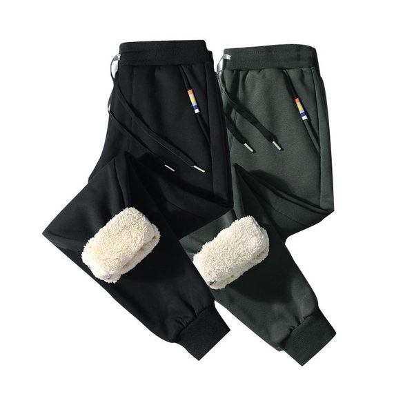 men's pants men fleece warm cargo solid pockets loose plush thermal drawstring trousers autumn winter sports outwear drop ship, Black
men's pants men fleece warm cargo solid pockets loose plush thermal drawstring trousers autumn winter sports outwear drop ship, Black