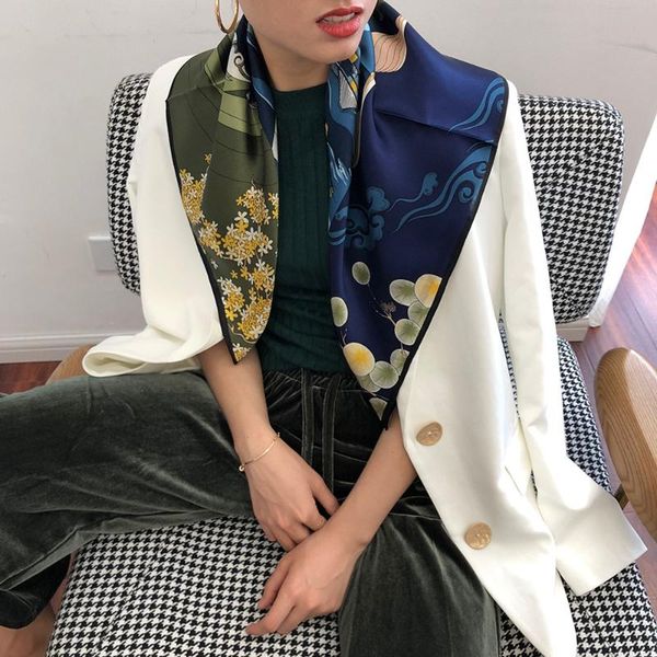scarves silk scarf fashion foulard satin shawl scarfs square hair / head women bandana luxury designer, Blue;gray
scarves silk scarf fashion foulard satin shawl scarfs square hair / head women bandana luxury designer, Blue;gray