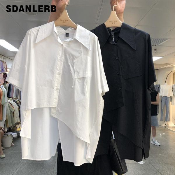 women's blouses & shirts women white shirt 2021 summer korean style blouse loose short sleeve blusas mujer black temperament irregular
women's blouses & shirts women white shirt 2021 summer korean style blouse loose short sleeve blusas mujer black temperament irregular