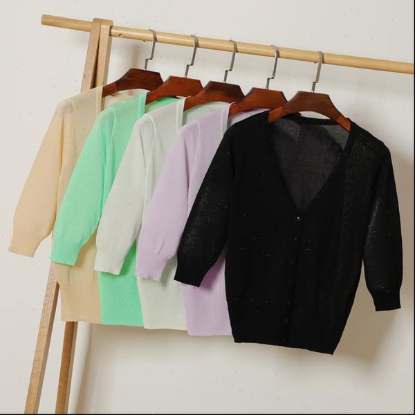 size 4xl summer womens sweaters fashion knitted 3 4 sleeve v neck solid casual cardigan for female, White;black
size 4xl summer womens sweaters fashion knitted 3 4 sleeve v neck solid casual cardigan for female, White;black