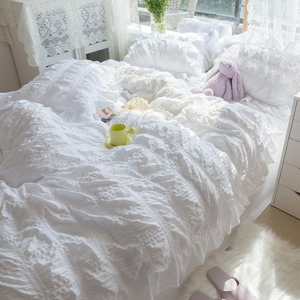 bedding sets princess seersucker set white grid duvet cover solid purple blue washed cotton bedclothes king twin home textile
bedding sets princess seersucker set white grid duvet cover solid purple blue washed cotton bedclothes king twin home textile