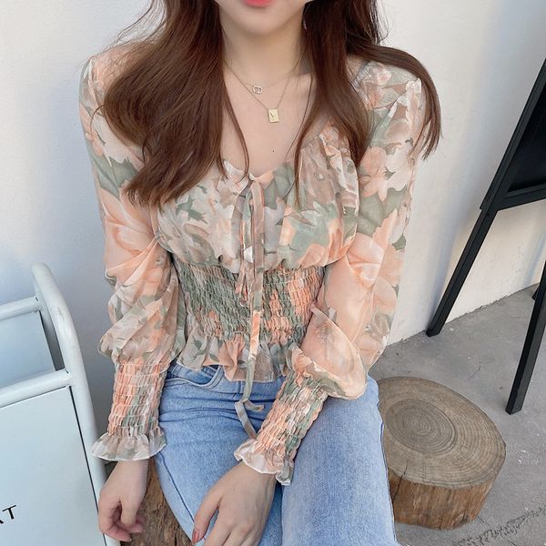 blouses sweet chiffon high waist chic thin women slim blouses florals printed streetwear stylish vintage retro shirts, White
blouses sweet chiffon high waist chic thin women slim blouses florals printed streetwear stylish vintage retro shirts, White