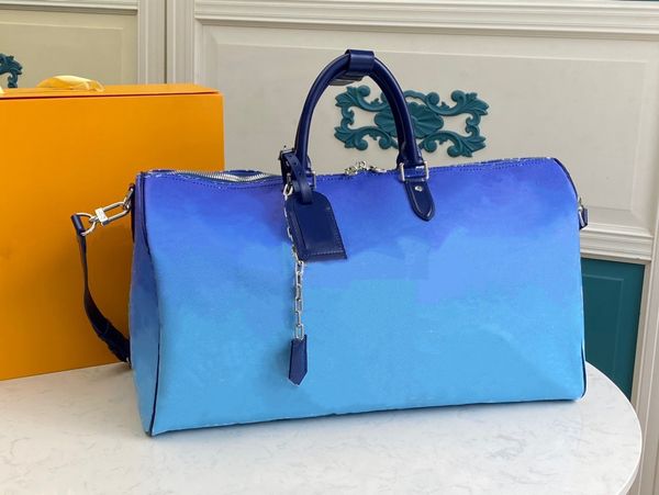 keepall bandouliere 50 blue cycling bag man woman travel handbag clouds coated canvas with leather name tag 45428
keepall bandouliere 50 blue cycling bag man woman travel handbag clouds coated canvas with leather name tag 45428
