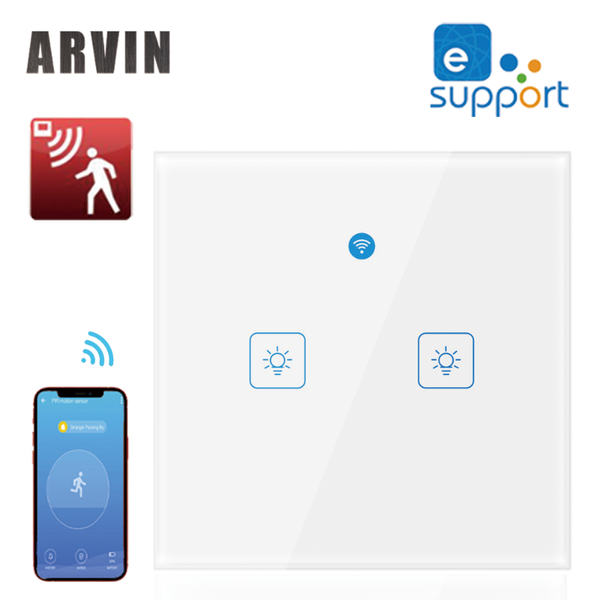 smart home control wifi infrared induction radar motion sensor switch 2 gang,eu wall switch,remote use siri tmall genie with ewelink
smart home control wifi infrared induction radar motion sensor switch 2 gang,eu wall switch,remote use siri tmall genie with ewelink