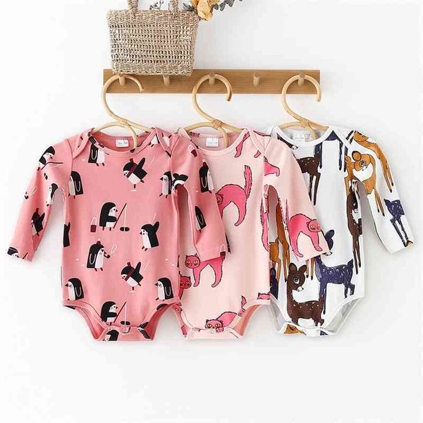 3 pcs/lot newborn girl boy bodysuits brand animals one-pieces jumpsuit long sleeve outfits spring autumn baby clothes 210315, Blue
3 pcs/lot newborn girl boy bodysuits brand animals one-pieces jumpsuit long sleeve outfits spring autumn baby clothes 210315, Blue