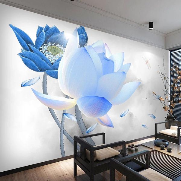 wallpapers custom 3d wallpaper murals blue lotus flower tv background wall decor painting bedroom study restaurant living room large mural
wallpapers custom 3d wallpaper murals blue lotus flower tv background wall decor painting bedroom study restaurant living room large mural