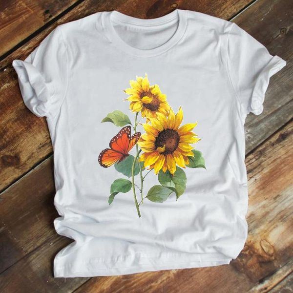 women clothing sunflower butterfly printing 90s vintage fashion summer clothes print tshirt female tee graphic t-shirt women's, White
women clothing sunflower butterfly printing 90s vintage fashion summer clothes print tshirt female tee graphic t-shirt women's, White