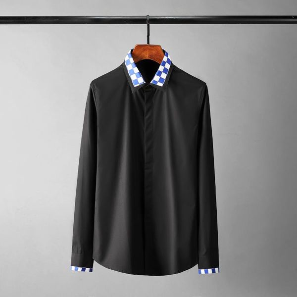 long sleeve mens dress shirts white blue plaid collar casual man plus size 4xl slim fit male men's, White;black
long sleeve mens dress shirts white blue plaid collar casual man plus size 4xl slim fit male men's, White;black