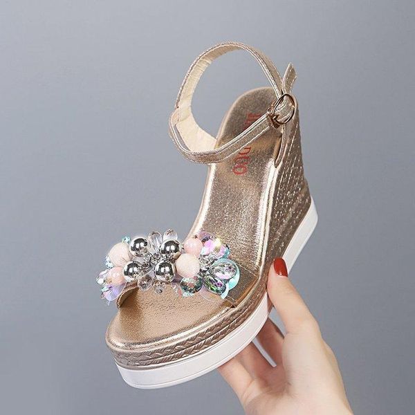 female fashion flower open toe sandals dress silver women rhinestone wedges platform party shoes woman, Black
female fashion flower open toe sandals dress silver women rhinestone wedges platform party shoes woman, Black