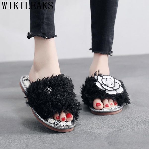 slippers fluffy ladies plush fashion women spring outdoor flat shoes fur slides buty damskie, Black
slippers fluffy ladies plush fashion women spring outdoor flat shoes fur slides buty damskie, Black