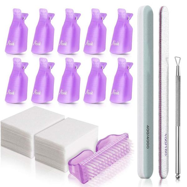 nail art kits teenitor polish gel remover tools kit with clips pads cuticle pusher brushes file grits 120/180
nail art kits teenitor polish gel remover tools kit with clips pads cuticle pusher brushes file grits 120/180