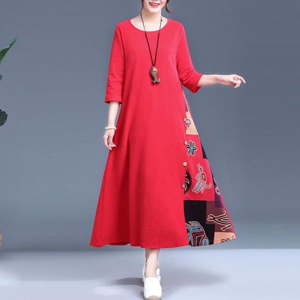 women plus size linen dresses o neck cotton summer maxi long dress casual patchwork sundress kaftan vestido loose femme robe, Black;gray
women plus size linen dresses o neck cotton summer maxi long dress casual patchwork sundress kaftan vestido loose femme robe, Black;gray