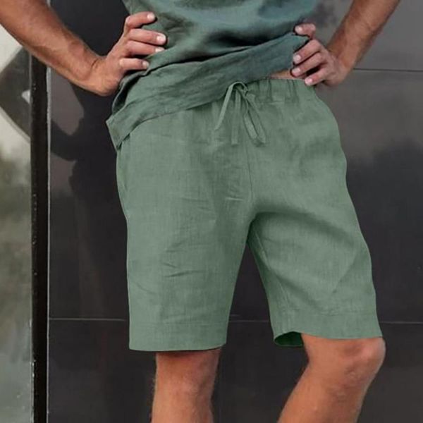 men's shorts sports solid color drawstring men knee length pockets for fitness all match, White;black
men's shorts sports solid color drawstring men knee length pockets for fitness all match, White;black