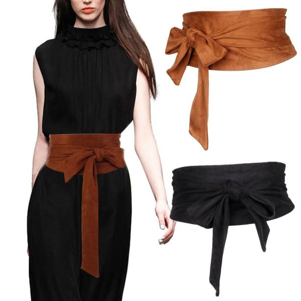 belts deerskin waistband for women corset luxury designer brand wide girdle self tie knot wrap waist strap mujer dress, Black;brown
belts deerskin waistband for women corset luxury designer brand wide girdle self tie knot wrap waist strap mujer dress, Black;brown