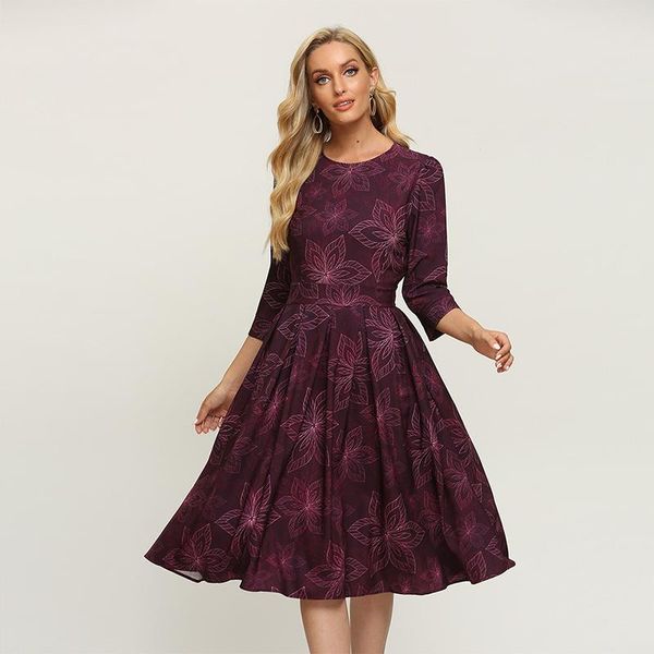 casual dresses 2021 autumn and winter women's vestidos fashion retro style printed round neck elegant mid-length a-line dress female y2, Black;gray
casual dresses 2021 autumn and winter women's vestidos fashion retro style printed round neck elegant mid-length a-line dress female y2, Black;gray
