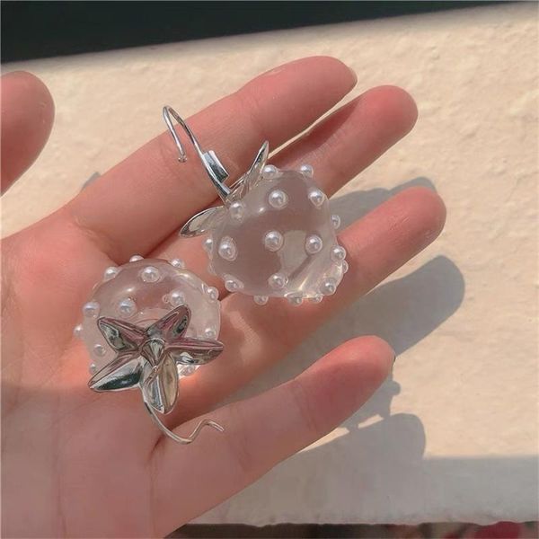 dangle & chandelier 2021 korean crystal pearl transparent strawberry fresh fruit drop earrings for women girls travel party aesthetic jewelr, Silver
dangle & chandelier 2021 korean crystal pearl transparent strawberry fresh fruit drop earrings for women girls travel party aesthetic jewelr, Silver