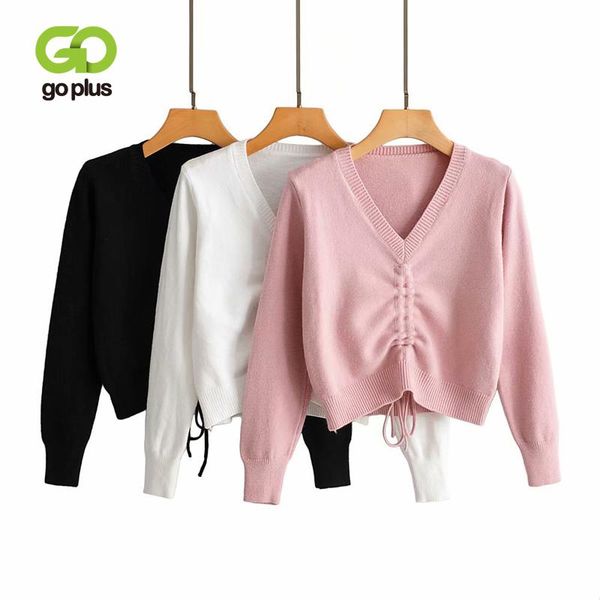 women's sweaters goplus autumn 's knitted sweater 2021 v neck long sleeve for women drawstring folds pullover female, White;black
women's sweaters goplus autumn 's knitted sweater 2021 v neck long sleeve for women drawstring folds pullover female, White;black
