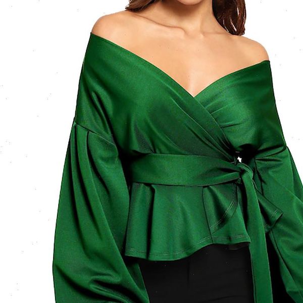 and long sleeve women shirts strapless v neck femme loose camisetas blusas mujer de moda, White
and long sleeve women shirts strapless v neck femme loose camisetas blusas mujer de moda, White