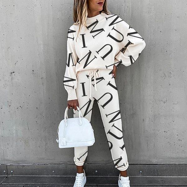 gym clothing 2021 casual outfit letters print long sleeve spring women blouse pants tracksuit for sports 2 pieces sets sportswear, White;black
gym clothing 2021 casual outfit letters print long sleeve spring women blouse pants tracksuit for sports 2 pieces sets sportswear, White;black