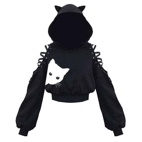 autumn 2021 harajuku sweatshirt hoodies women streetwear cat printing ear punk hoodie korean woman clothes moletom feminino f5 women's, Black
autumn 2021 harajuku sweatshirt hoodies women streetwear cat printing ear punk hoodie korean woman clothes moletom feminino f5 women's, Black