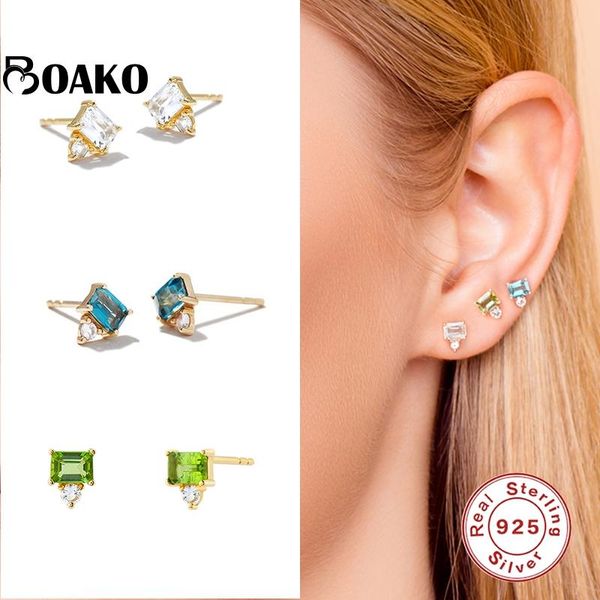 sterling silver green zircon stud earring for women pendientes piercing korean earing fine jewelry gifts, Golden;silver
sterling silver green zircon stud earring for women pendientes piercing korean earing fine jewelry gifts, Golden;silver