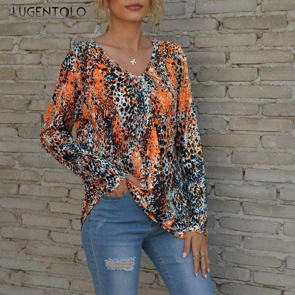 women's t-shirt women loose v-neck long sleeve large size spring summer print tshirt female casual t-shirts lugentolo, White
women's t-shirt women loose v-neck long sleeve large size spring summer print tshirt female casual t-shirts lugentolo, White