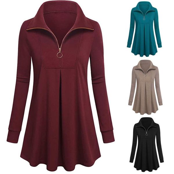 women's blouses & shirts jaycosin fashion women solid long sleeve zipper lapel tunic pullovers sweatshirt spring autumn female casual l, White
women's blouses & shirts jaycosin fashion women solid long sleeve zipper lapel tunic pullovers sweatshirt spring autumn female casual l, White