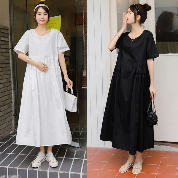 maternity dresses 840# dress summer short sleeves solid color o neck plain loose stylish pregnant women mom, White
maternity dresses 840# dress summer short sleeves solid color o neck plain loose stylish pregnant women mom, White