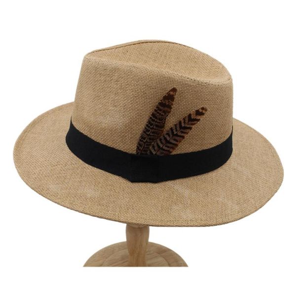 stingy brim hats summer women men straw panama hat with wide beach boater sun fashion feather size 56-58cm, Blue;gray
stingy brim hats summer women men straw panama hat with wide beach boater sun fashion feather size 56-58cm, Blue;gray