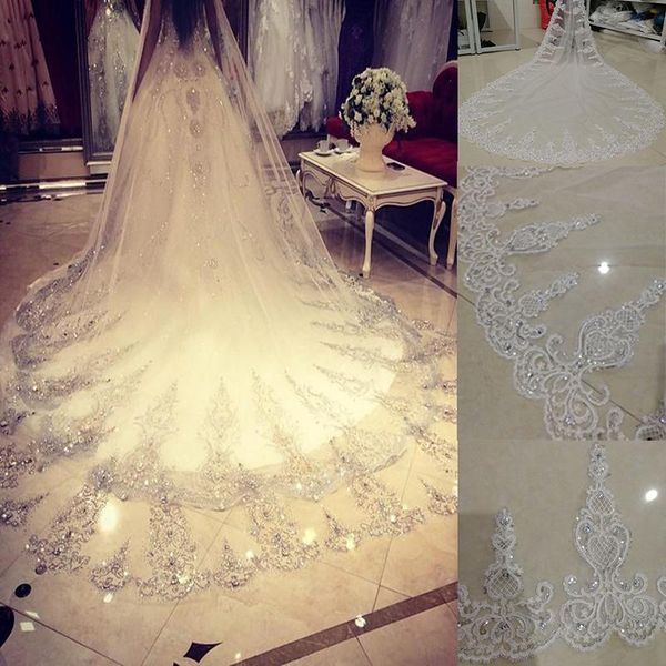 bridal veils wedding 3 meters long sparkle sequins crystals one layer tulle full lace edge cathedral length, Black
bridal veils wedding 3 meters long sparkle sequins crystals one layer tulle full lace edge cathedral length, Black