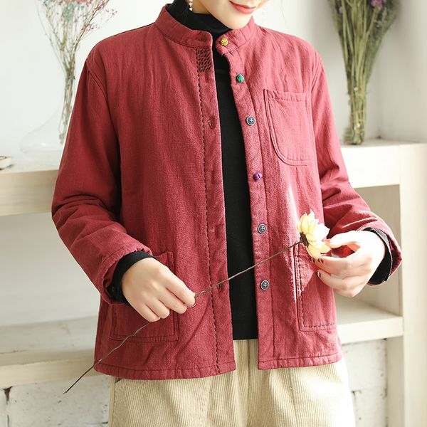 cotton quilted chinese style clothing women winter coat tang suit vintage thick warm hanfu outwear ladies chinese 11736, Red
cotton quilted chinese style clothing women winter coat tang suit vintage thick warm hanfu outwear ladies chinese 11736, Red