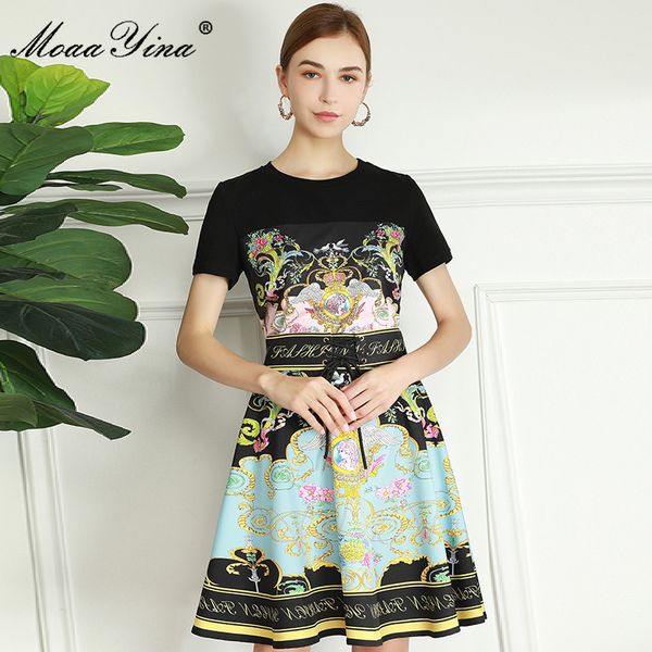 fashion designer summer skirt set women's black casual short sleeve shirt+belt high waist print 2 piece suit 210524, White
fashion designer summer skirt set women's black casual short sleeve shirt+belt high waist print 2 piece suit 210524, White