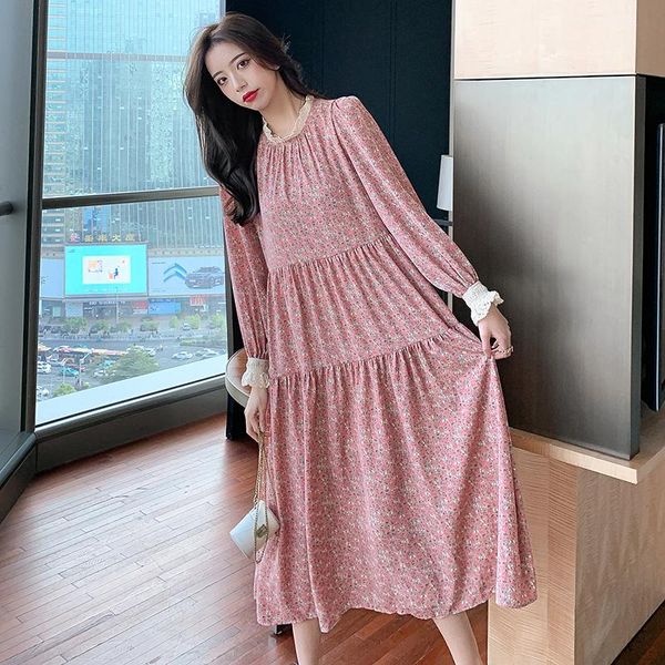 casual dresses women korean dress fashion one piece autumn spring 2021 office lady korea style loose floral print chiffon blue flowers, Black;gray
casual dresses women korean dress fashion one piece autumn spring 2021 office lady korea style loose floral print chiffon blue flowers, Black;gray