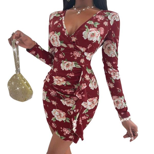 casual dresses ladies autumn temperament short dress, girls floral printing v-neck lace splicing long sleeve slim hip skirt, Black;gray
casual dresses ladies autumn temperament short dress, girls floral printing v-neck lace splicing long sleeve slim hip skirt, Black;gray