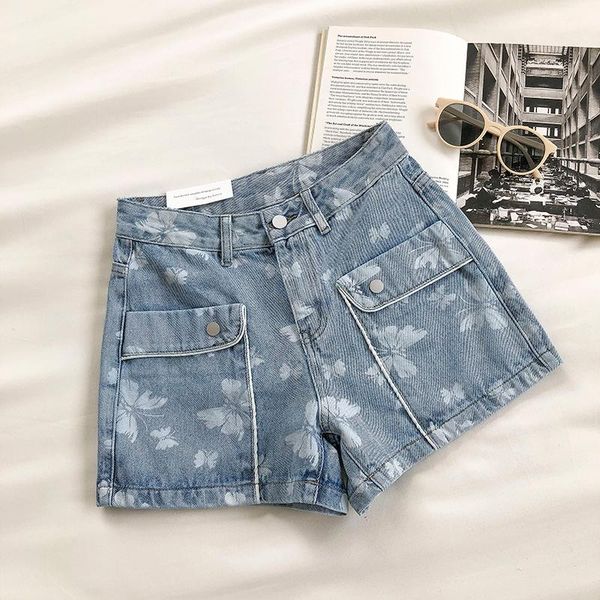 women's jeans 2021 butterfly print denim shorts women summer korean style with double pockets high waist, Blue
women's jeans 2021 butterfly print denim shorts women summer korean style with double pockets high waist, Blue