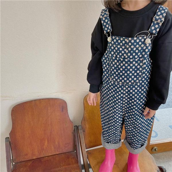 jumpsuits korean style girls fashion floral denim rompers autumn baby girl loose casual all-match overalls, Blue
jumpsuits korean style girls fashion floral denim rompers autumn baby girl loose casual all-match overalls, Blue
