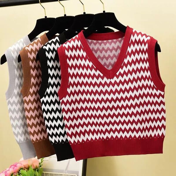 women's sweaters retro v-neck vest women spring and autumn loose sleeveless waistcoat sweater casual fashion cotton yre7, White;black
women's sweaters retro v-neck vest women spring and autumn loose sleeveless waistcoat sweater casual fashion cotton yre7, White;black
