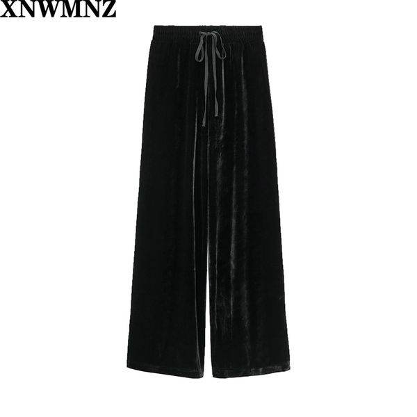 autumn winter women wide velvet trousers chic high-waist elastic drawstring side pockets wide-leg design 210520, Black;white
autumn winter women wide velvet trousers chic high-waist elastic drawstring side pockets wide-leg design 210520, Black;white